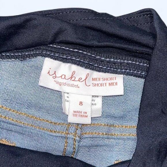 Isabel Maternity Distressed Denim Shorts - Picture 2 of 3